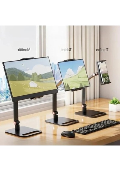 12-16 İnç Tablet Ve Telefon İçin Metal 360 Döner Tutucu Stand