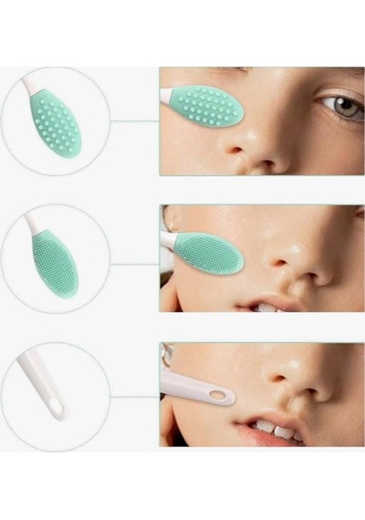 Buffer 2 Adet Dudak Burun Fırçası Peeling Etkili Gözenek Siyah Nokta Temizleyici Akne Giderici Çift Fırça