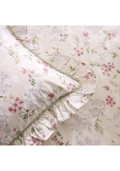 Kaşmir Home Papillon %100 Pamuk Tek Kişilik Nevresim Takımı Çağla Yeşil