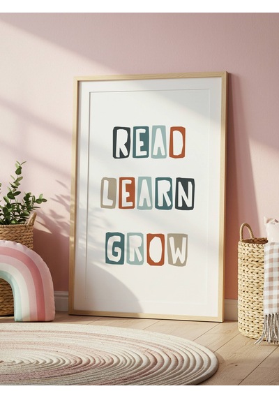 Read Learn Grow Dijital Baskı Poster V1 Çerçevesiz