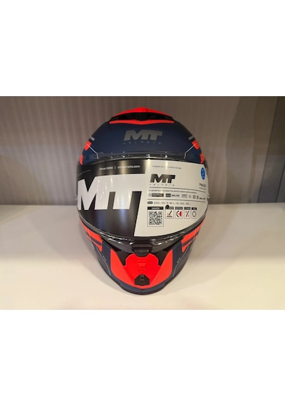 Kask Mt Thunder 4r Sv Lumex C24 Mat Turuncu Turuncu/mavi