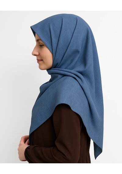 Bilenler Denim Kare Eşarp Kaymaz, Rahat Ve Şık Kullanım Indigo