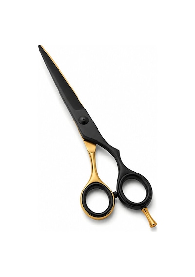 Profesyonel Barber & Kuaför Makası 6" Mat Siyah & Gold Özel Seri