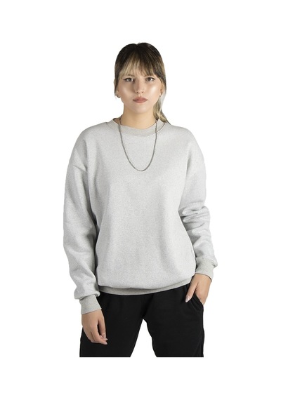 Kadın Gri Oversize Üç Iplik Şardonlu Bisiklet Yaka Sweatshirt 22k-5200177-5 Gri