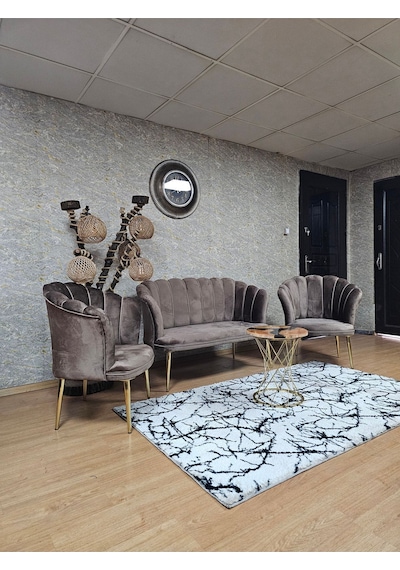 Zafir Papatya Çay Seti Koltuk Takımı Gold Sivriltme Ayak, Balkon, Salon, Ofis, Cafe Koltuk Takımı Kahverengi Zafir Papatya Çay Seti Koltuk Takımı Gold Sivriltme Ayak, Balkon, Salon, Ofis, Cafe Koltuk Takımı Kahverengi