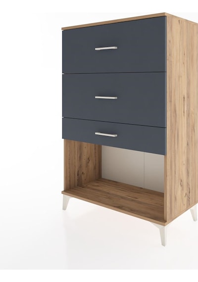 Hyperion Dolap 3 Çekmeceli 88x44x134 Çam-antrasit Atlas Çam