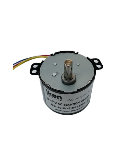 İKON TEKNİK AC SENKRON MOTOR 50 KTYZ 6 Watt 2.5 RPM 220 Volt KULUÇKA ÇEVİRME MOTORU - VİYOL MOTORU