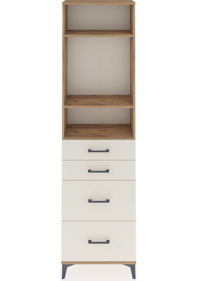 Arges Dolap 3 Raflı 4 Çekmeceli 60x30x221 Çam-aytaşı Atlas Çam