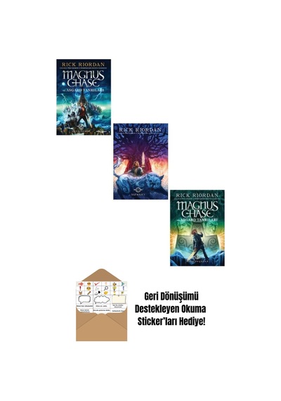 Magnus Chase Ve Asgard Tanrıları Seti 3 Kitap + Okuma Sticker'ları