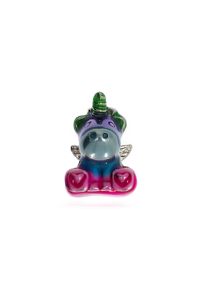 Kadın Renkli Unicorn Model Gümüş Charm
