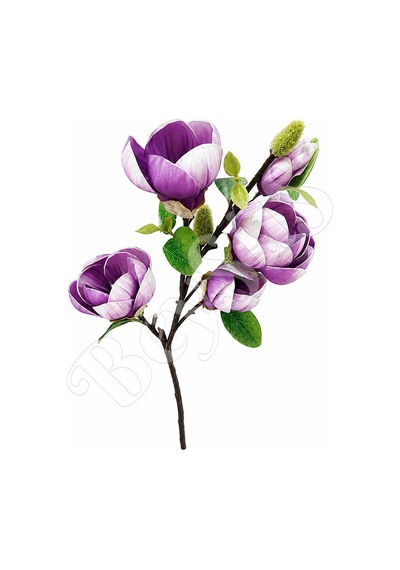 Yapay Manolya Buketi 90 Cm Mor