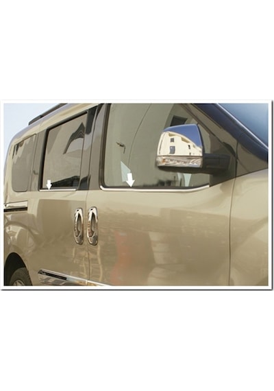 Opel Combo Krom Cam Çıtası 2011 Sonrası 4 Parça Paslanmaz Çelik