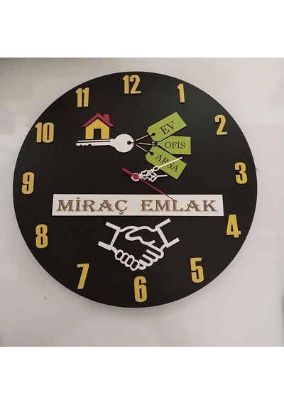 Modern Ahşap Duvar Saati Sağlam Çok Şık Ve Birarada..no:30 Çok Rekli