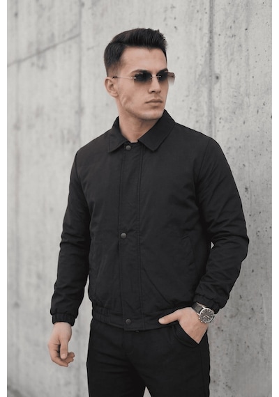Oksit Muxi Slim Fit Fermuarlı Ve Çıtçıt Korumalı Astarlı Suya Dayanıklı Erkek Mevsimlik Bomber Ceket Siyah Oksit Muxi Slim Fit Fermuarlı Ve Çıtçıt Korumalı Astarlı Suya Dayanıklı Erkek Mevsimlik Bomber Ceket Siyah