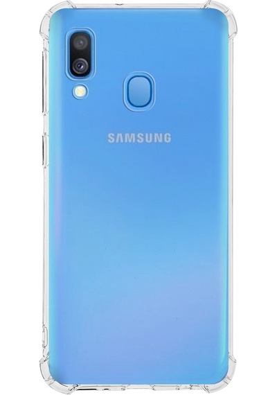 Samsung Uyumlu Galaxy A40 Kapak Silikon Köşe Korumalı Antishock Airbag Şeffaf Kılıf