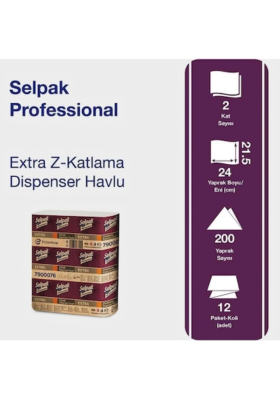 Selpak Professional Selpak Z Katlama Dispanser Havlu Peçete