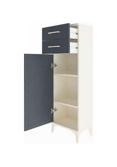 Arges Dolap 2 Raflı 2 Çekmeceli Tek Kapaklı 44x30x134 Aytaşı-... Aytaşı