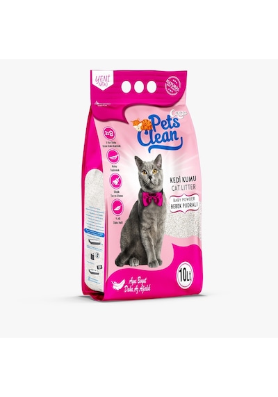 Pets Clean Kedi Kumu Pudralı 10lt