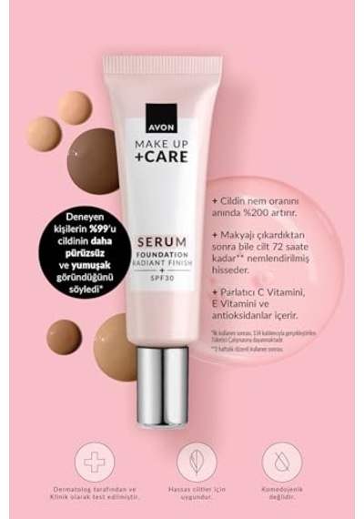 Tr Nude Serum Fondöten 3-4 Light Medium 30 Ml