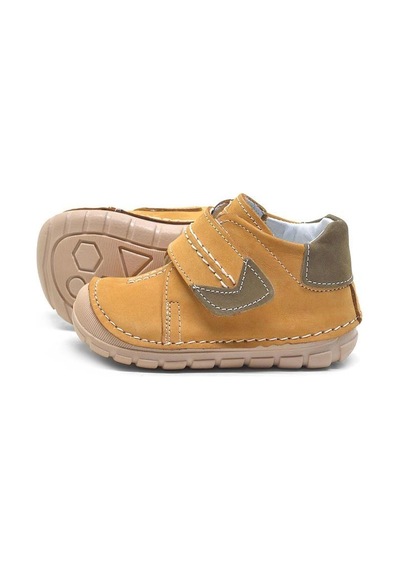 Rakerplus Popeye Hakiki Deri Taba İlk Adım Unisex Bebek Ayakkabısı Taba
