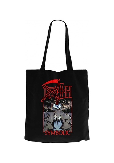 Death Symbolic Siyah Kanvas Bez Çanta Siyah