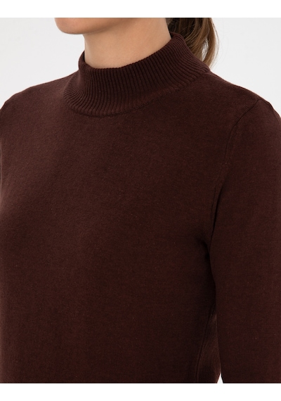 Pierre Cardin Kadın Kahverengi Kazak /triko 50315768-vr029 Kahverengi
