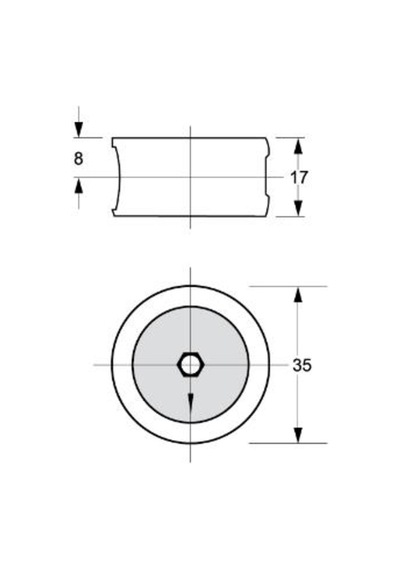 Hafele Confa 35 Gövde Zamak Ham. 24Mm