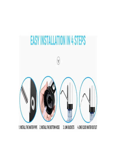 Pratik Ve Hijyenik Kullanım Sunan Elektrikli Su Pompası Siyah Cn Diğer