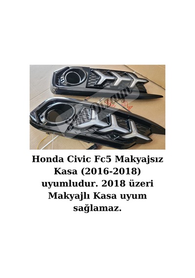 Civic Fc5 2016-2018 Ön Sis Ledi Uçak Fc5 Ön Kayar-sis-gündüz-l...