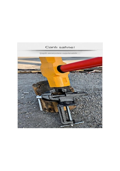 Steiner 60mm Dövme Çelik 360 Derece Döerli Sabit Masa Tezgah Meng
