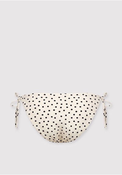 Mavi - Puantiye Desenli Kırmızı Bikini Altı 1914096-70053 Ekru