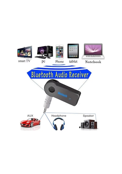 Tr Mikrofonlu Bluetooth Ses Alıcı Araç Ve Hoparlör İçin Aux Girişli Kablosuz Dönüştürücü Kiti
