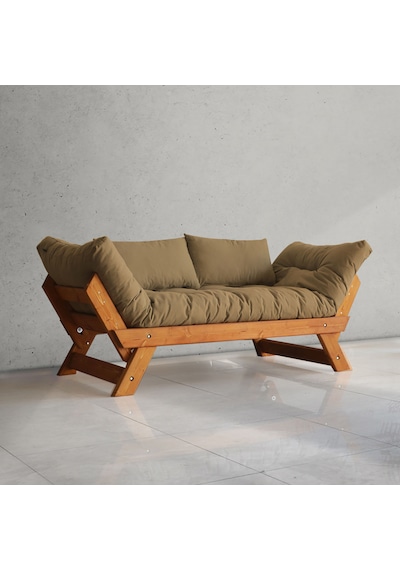 Woodesk Adalar Masif Tik-camel Renk 2li Kanepe Cpt8125-210