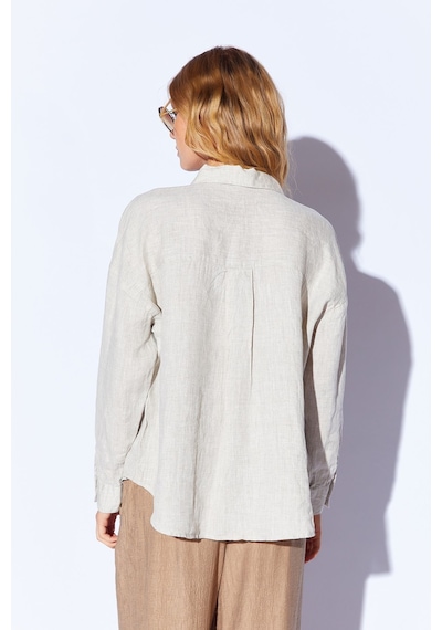 Manche Naturel %100 Saf Keten Yıkamalı Lüx Tek Cep Oversize Kadın Gömlek Mks169571-01 Çok Renkli Manche Naturel %100 Saf Keten Yıkamalı Lüx Tek Cep Oversize Kadın Gömlek Mks169571-01 Çok Renkli