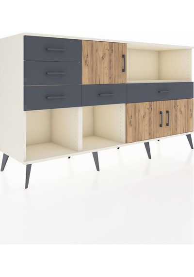 Hyperion Konsol 2 Raflı 5 Çekmeceli 3 Kapaklı 176x44x99 Aytaşı-ça Aytaşı-çam/antrasit Hyperion Konsol 2 Raflı 5 Çekmeceli 3 Kapaklı 176x44x99 Aytaşı-ça Aytaşı-çam/antrasit