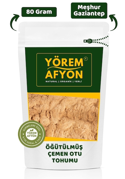 Yörem Afyon Anadolu'nun Gizli Kahramanı Öğütülmüş Çemen Otu Tohumu Tozu Trigonella Foenum 80gr.