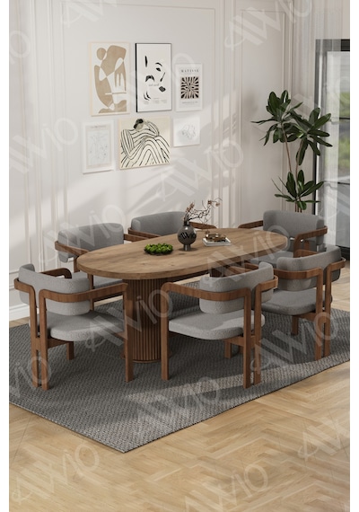 Avvio Arion Serisi Bohem Ayak 6'lı Tokyo Metal Demonte Sandalye 80x160 Masa Sandalye Takımı Akça Masa Sandalye Kahve Kumaş Gri Avvio Arion Serisi Bohem Ayak 6'lı Tokyo Metal Demonte Sandalye 80x160 Masa Sandalye Takımı Akça Masa Sandalye Kahve Kumaş Gri