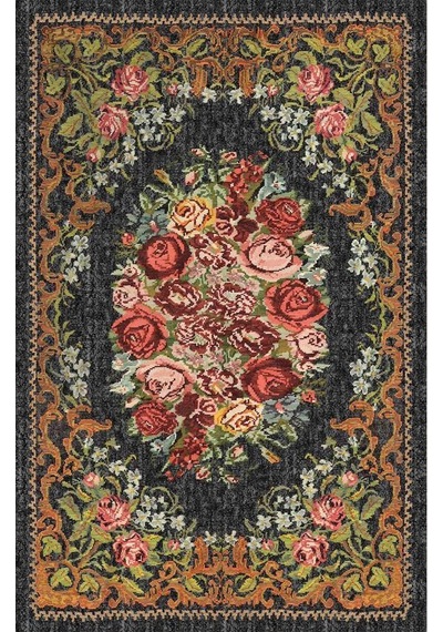 Çam Halı Anatolia 32-028 Karabağ Halısı Desenli Dokuma Tabanlı Yıkanabilir Şönil Salon Ve Oda Halısı Multi 6