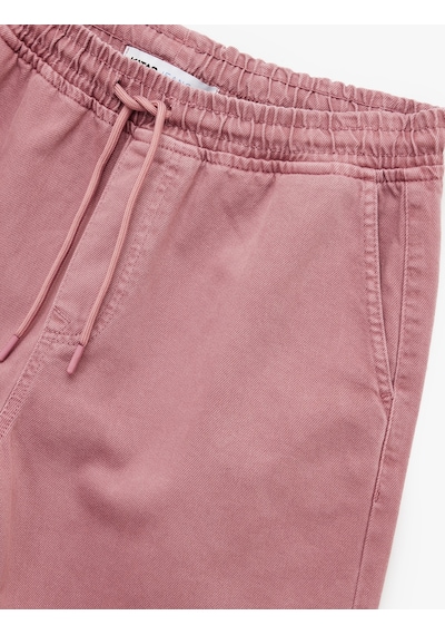 Koton Pamuklu Bermuda Cep Detaylı Beli Bağcıklı Baggy Jean Şort Pembe 5sam40220nd Gül
