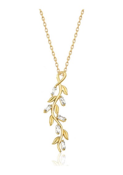 Gümüş Gold Sarmaşık Kolye Gümüş Gümüş