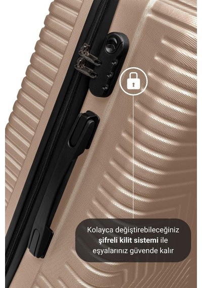 G&d Polo Suitcase Abs Gold Büyük Boy Valiz 600.06-b