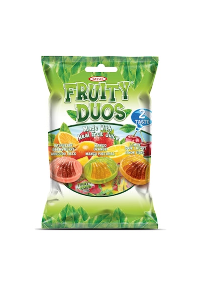 Fruity Duos Meyve Dolgulu Sert Şeker 1 KG