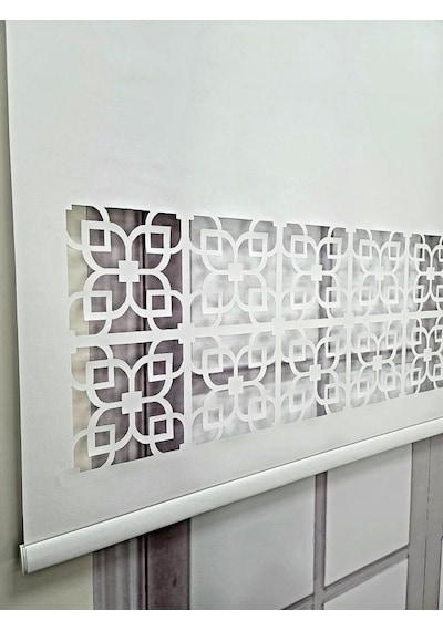 Stor Perde Desenli Lazer Kesim Kalın Kumaşlı Ml105