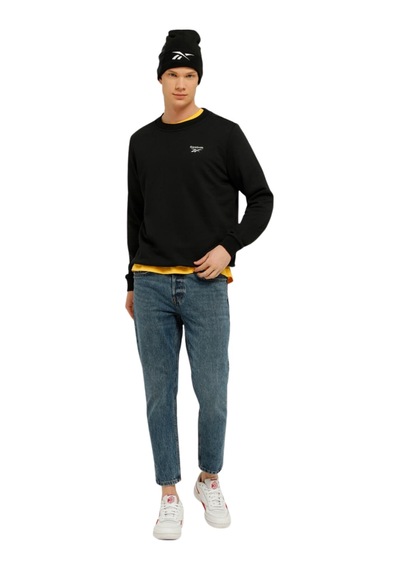 Reebok Rı Ft Left Chest Cr Erkek Siyah Sweatshirt Siyah