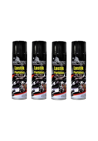 Tr Premium Lastik Parlatıcı Tampon Parlatıcı Koruyucu Ebrayn Aerosol Sprey 500 Ml Kaliteli 4 Adet