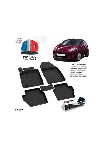 Ford Fiesta Mk6 4d Havuzlu Paspas 2009-2015 A+kalite