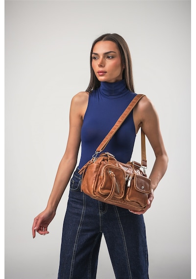 Ççs 18069 Kadın Çapraz Askılı El Çantası Camel