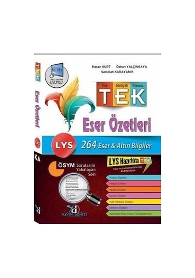 LYS Türk Edebiyatı Kılavuzu Tek Eser Özetleri / Hasan Kurt