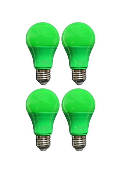 4 Adet Osaka 10w Yeşil Işık E27 Duylu Kalın Duy Led Ampul