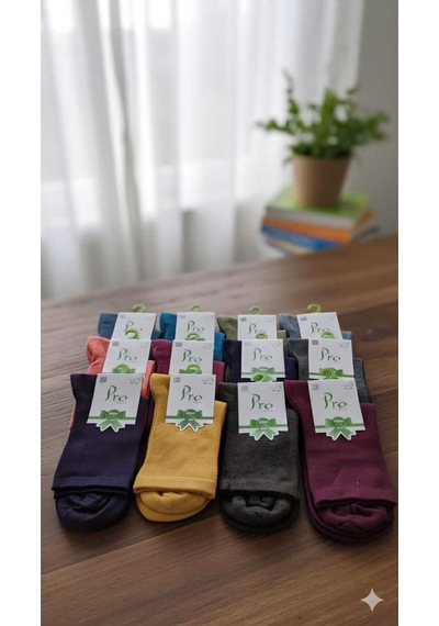 Bambu Çorap, 12 Li Set Asorti Ve Siyah Set Asorti